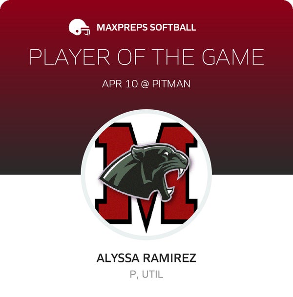 #1 Alyssa Ramirez Player of the Game badge