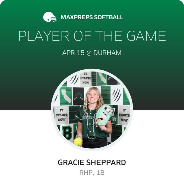 #28 Gracie Sheppard Player of the Game badge