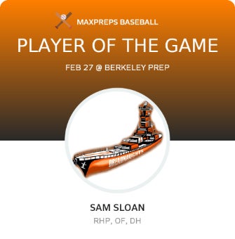 #9 Sam Sloan Player of the Game badge