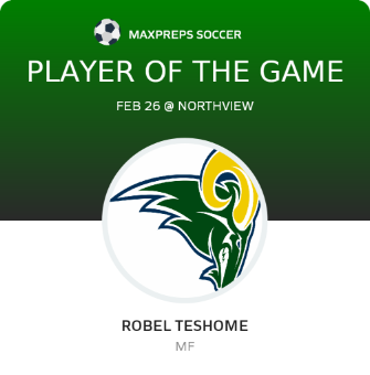 #05 Robel TESHOME Player of the Game badge