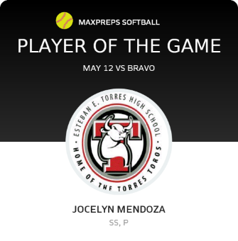 #27 Jocelyn Mendoza Player of the Game badge