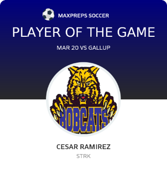 Cesar Ramirez Player of the Game badge
