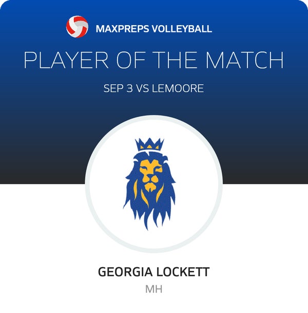 #18 Georgia Lockett Player of the Game badge