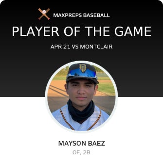 #8 Mayson Baez Player of the Game badge