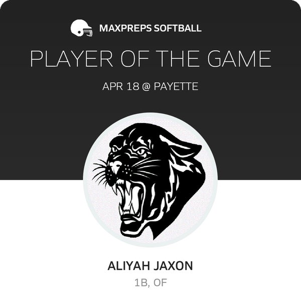 #14 Aliyah Jaxon Player of the Game badge