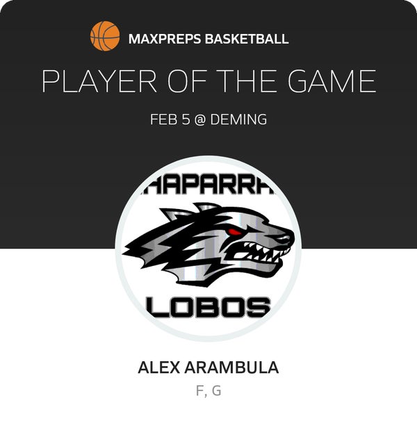 #0 Alejandro Arambula Player of the Game badge