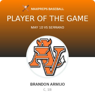 #21 Brandon Armijo Player of the Game badge