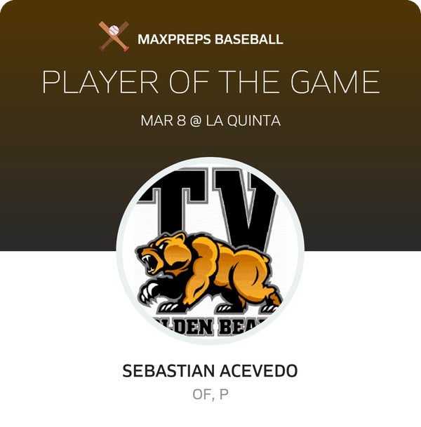 Sebastian Acevedo Player of the Game badge
