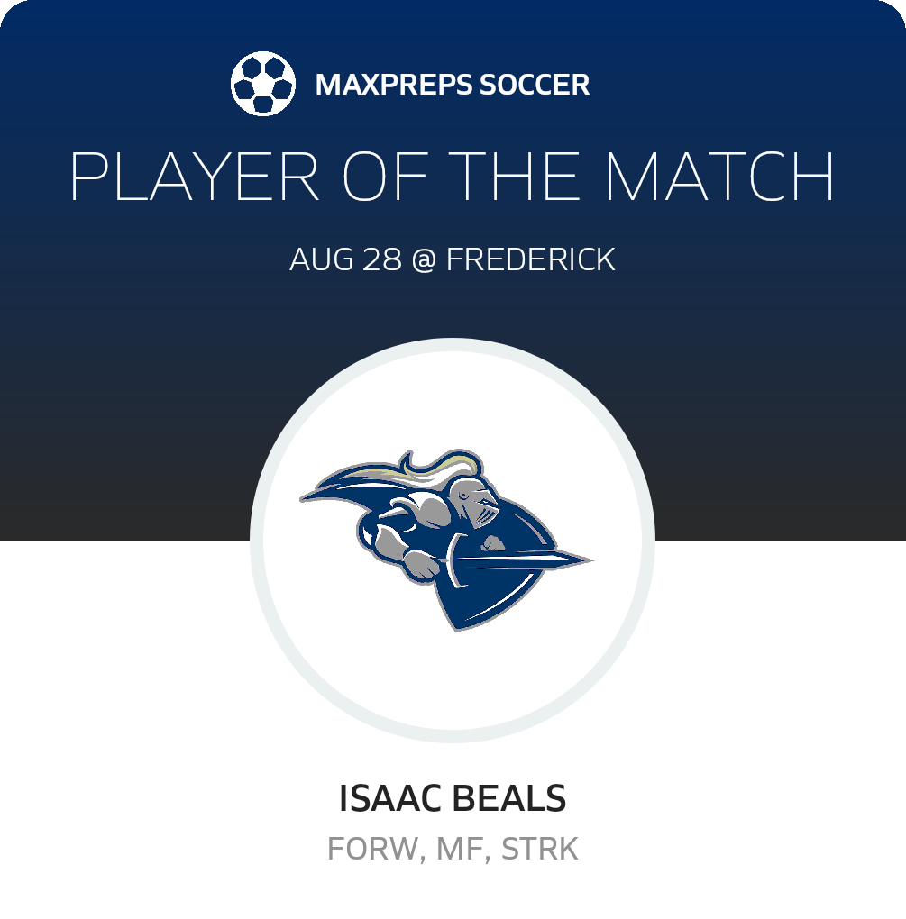 #12 Isaac Beals Player of the Game badge
