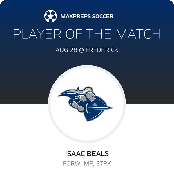 #12 Isaac Beals Player of the Game badge