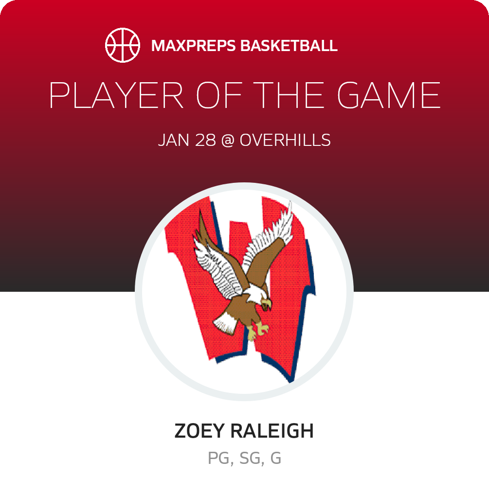 #11 Zoey Raleigh Player of the Game badge