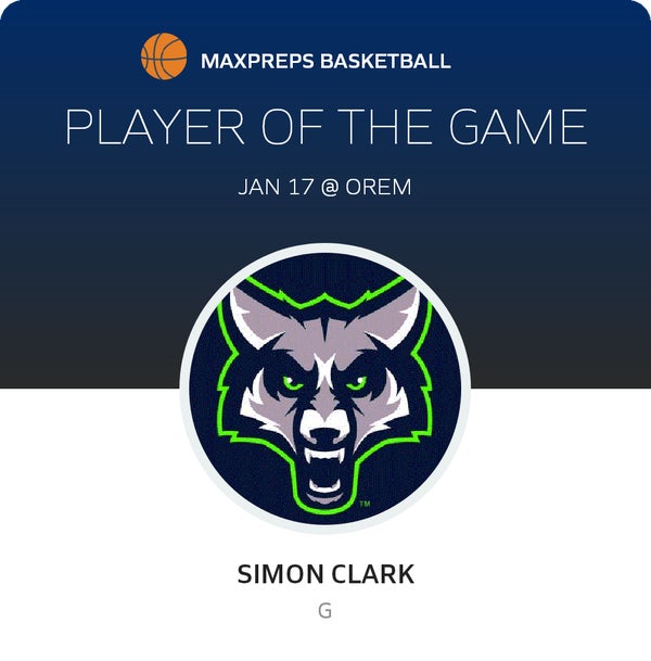 #1 Simon Clark Player of the Game badge