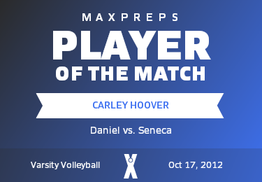 #2 Carley Hoover Player of the Game badge