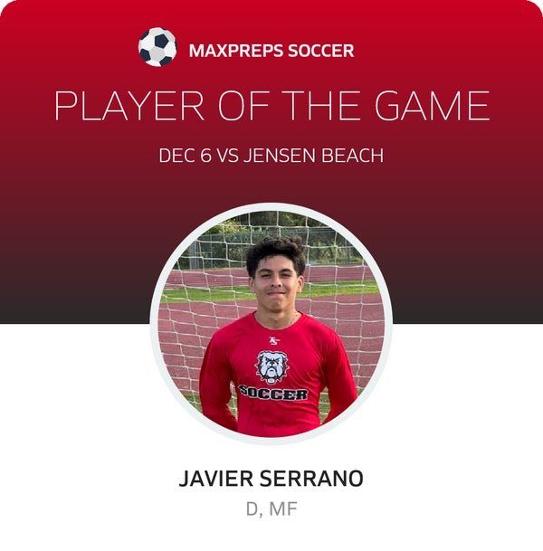 #5 Javier Serrano Player of the Game badge