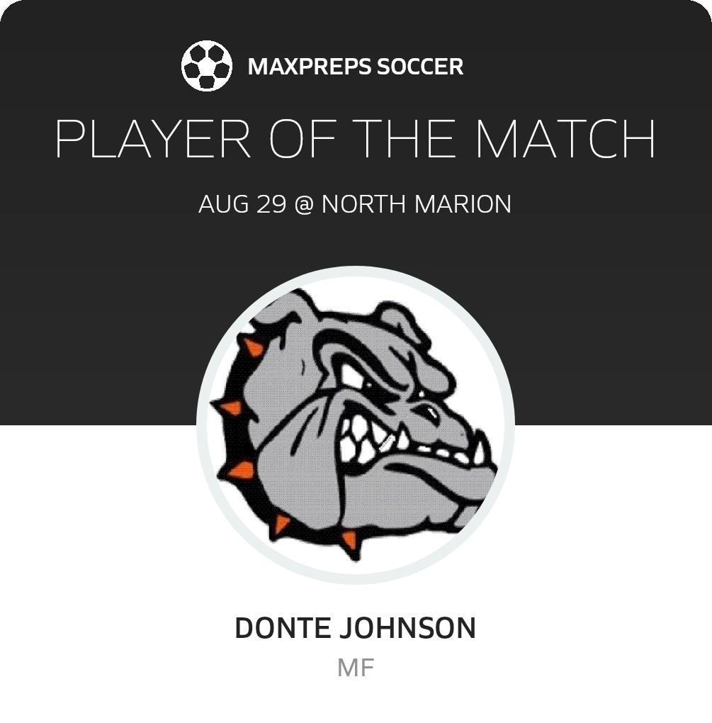 Donte Johnson, Martinsburg Man of the Match