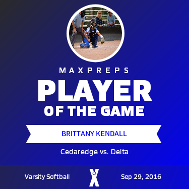 #4 Brittany Kendall Player of the Game badge