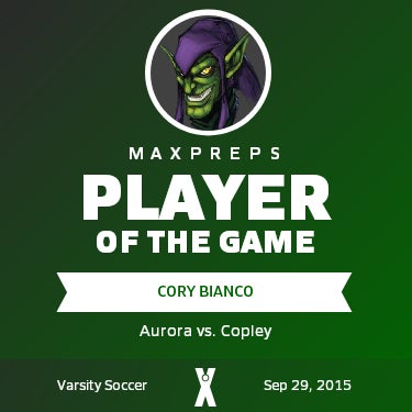 #6 Cory Bianco Player of the Game badge