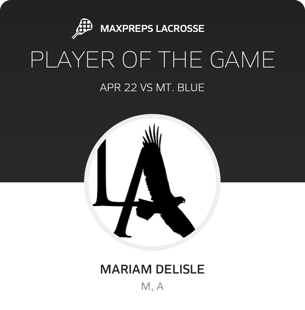 #1 Mariam DeLisle Player of the Game badge