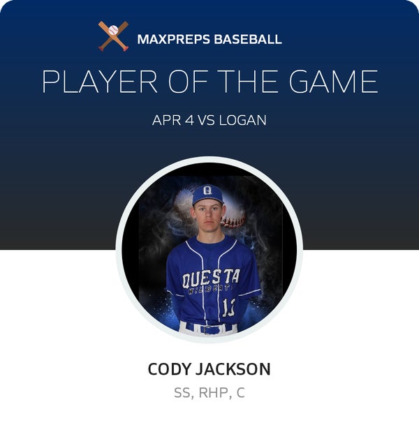 #13 Cody Jackson Player of the Game badge