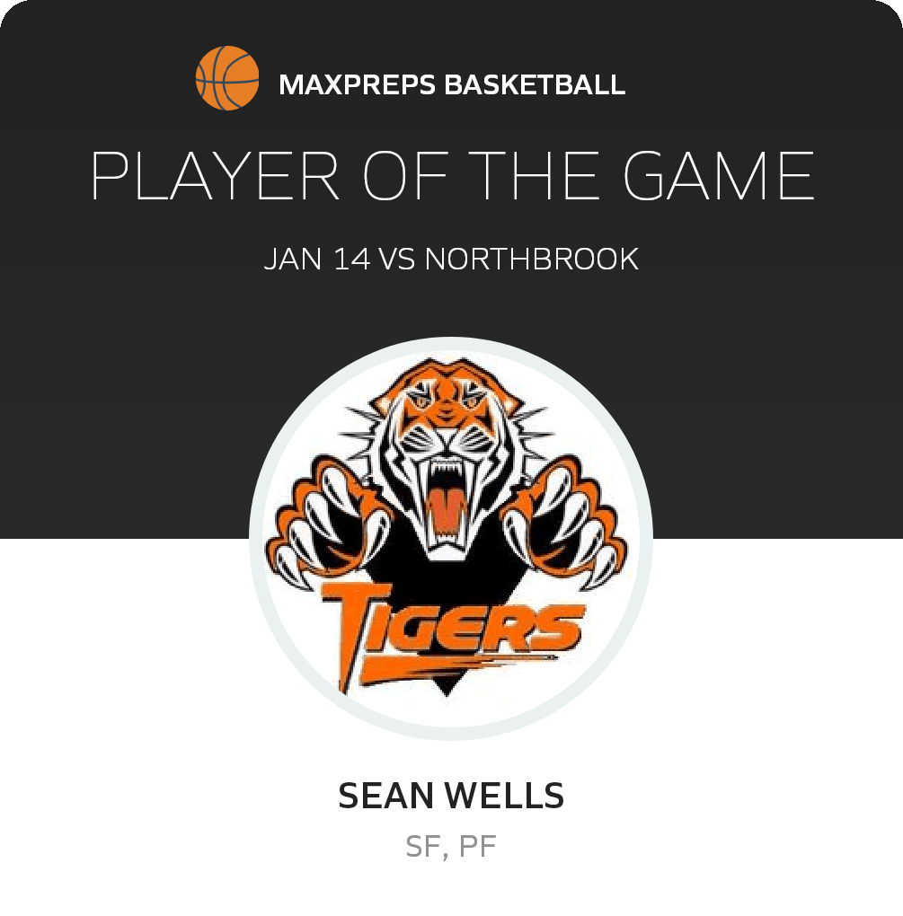#10 Sean Wells Player of the Game badge