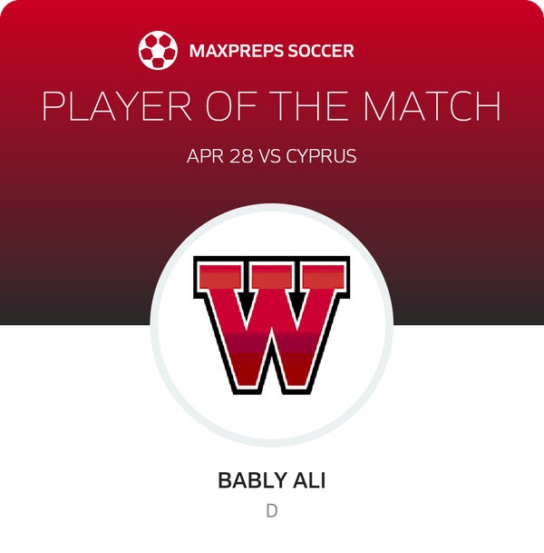 #12 Bably Ali Player of the Game badge