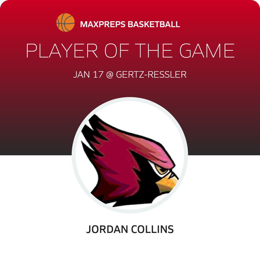 Jordan Collins Player of the Game badge