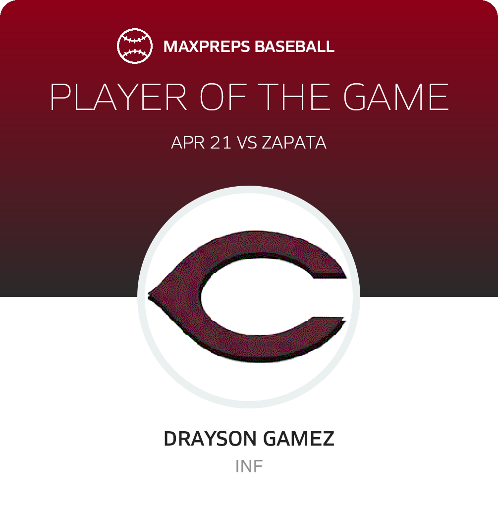 #7 Drayson Gamez Player of the Game badge