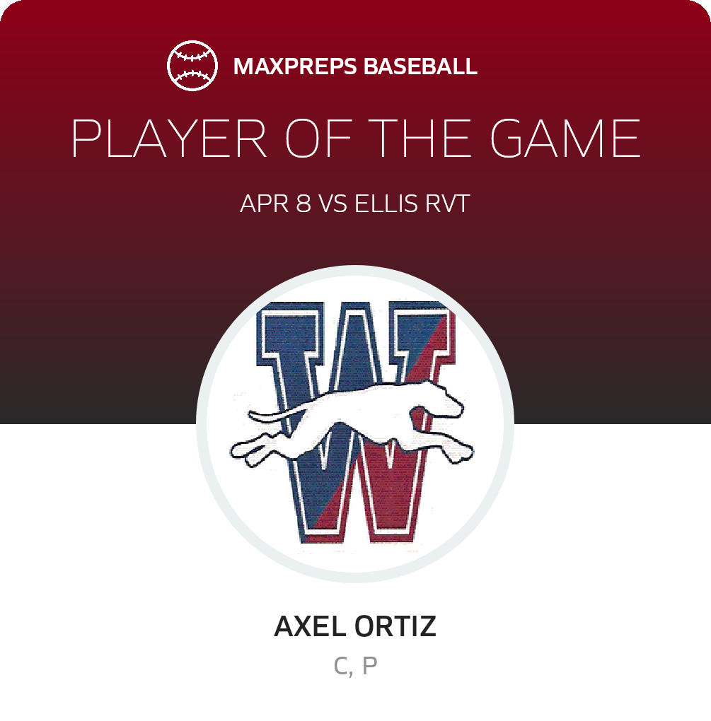 #10 Axel Ortiz Player of the Game badge