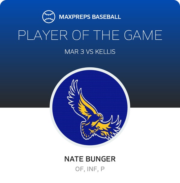 #12 Nate Bunger Player of the Game badge