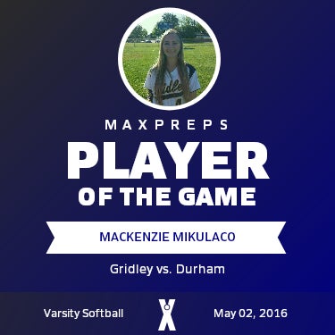 #4 Mackenzie Mikulaco Player of the Game badge