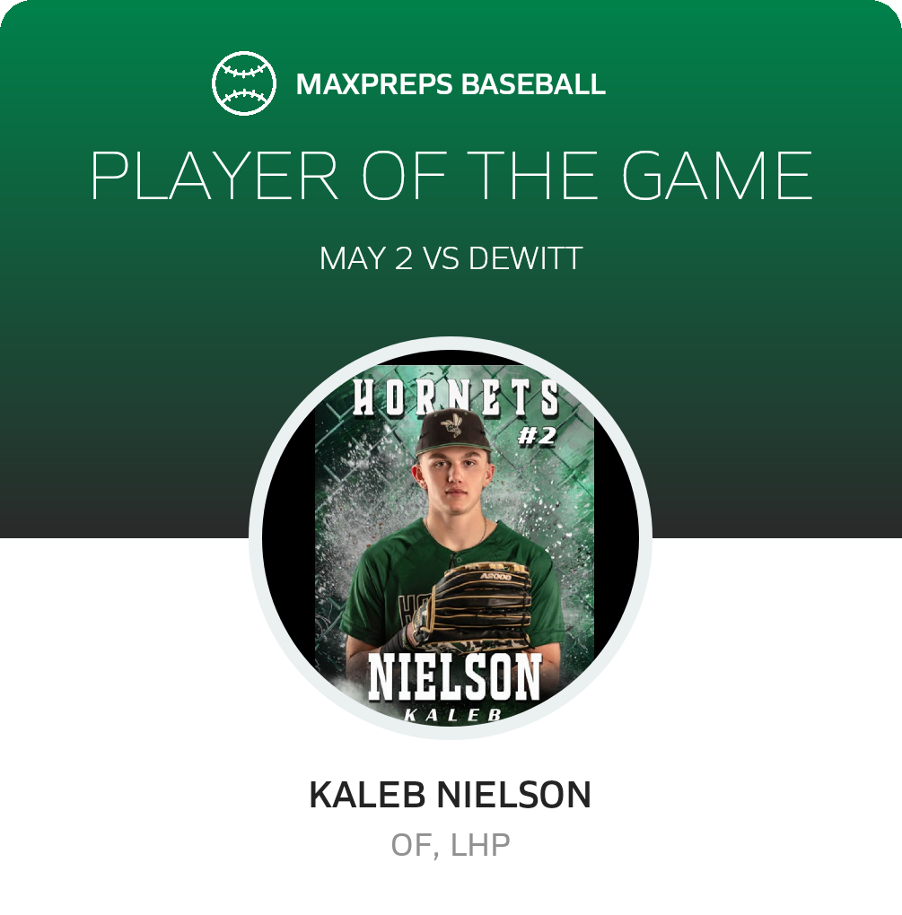 #2 Kaleb Nielson Player of the Game badge