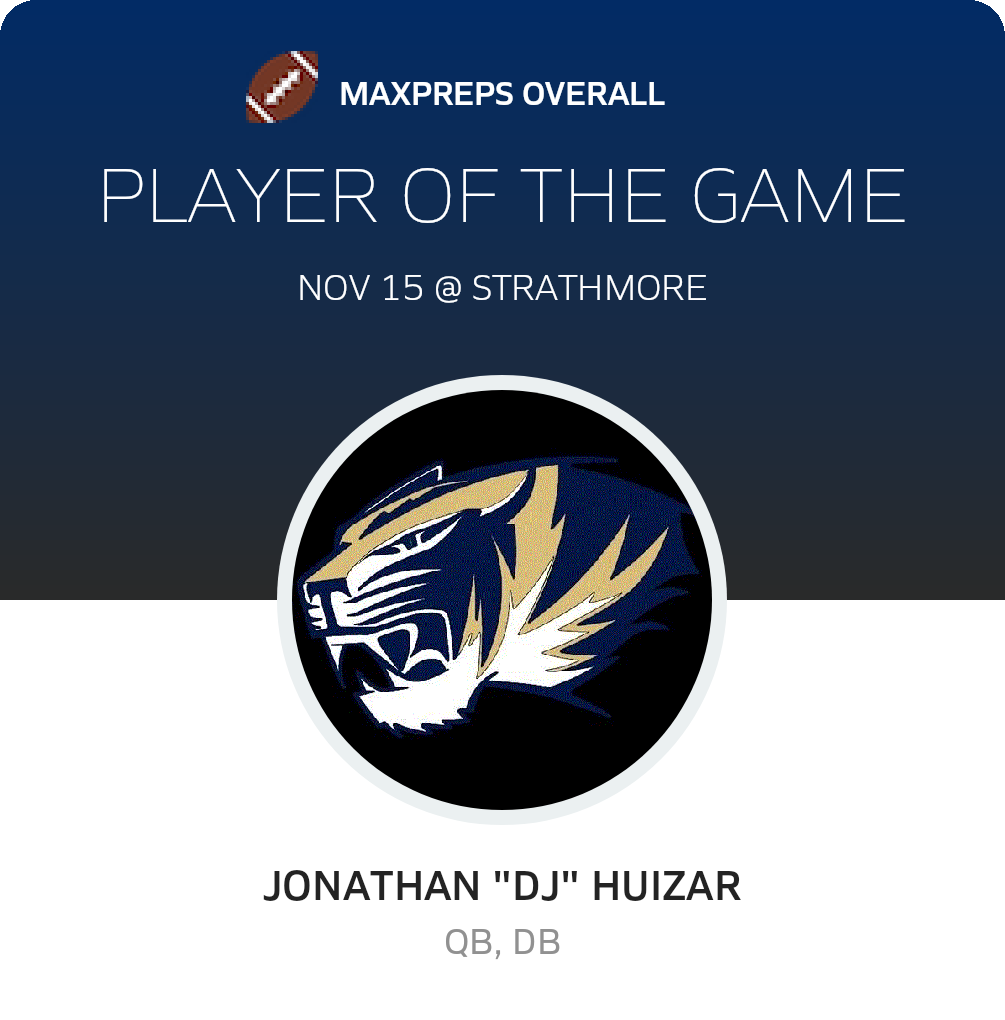 #9 J. Huizar Player of the Game badge