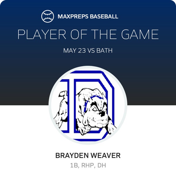 #22 Brayden Weaver Player of the Game badge