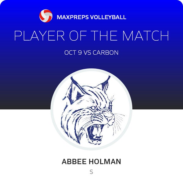 #2 Abbee Holman Player of the Game badge