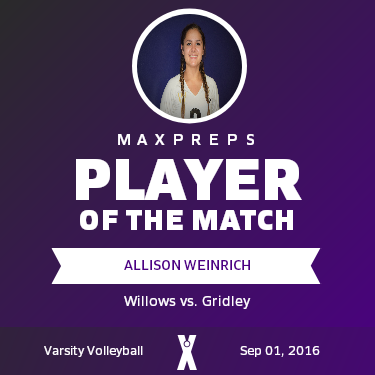 #3 Allison Weinrich Player of the Game badge