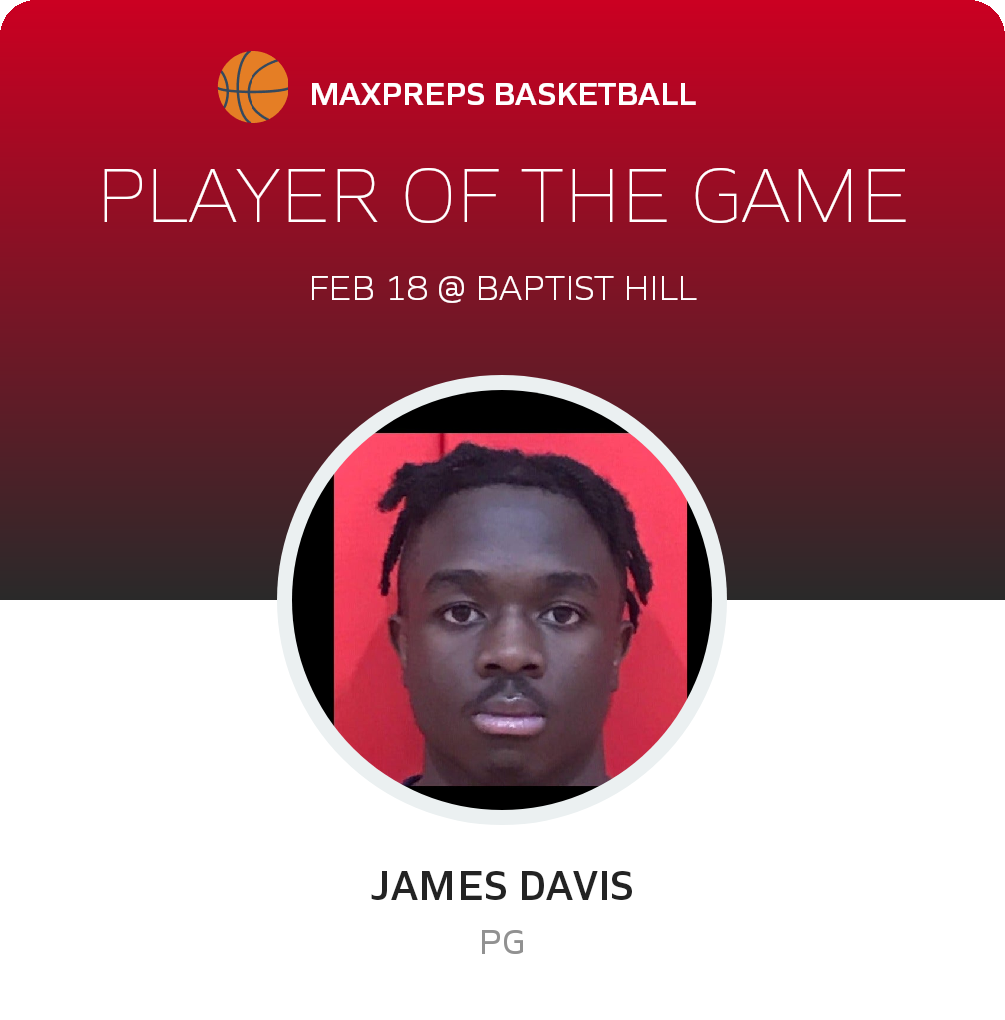 #3 James Davis Player of the Game badge