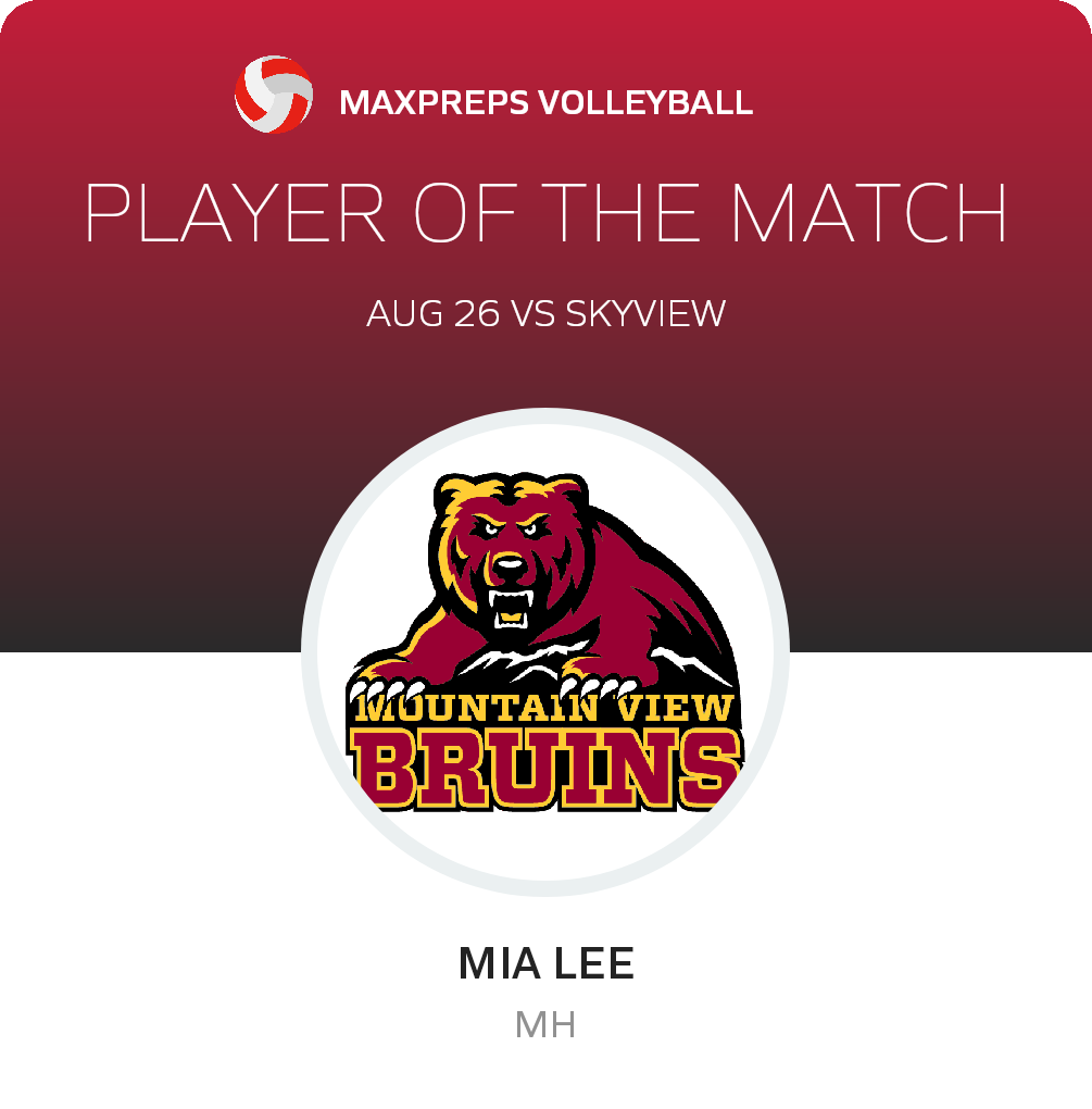 #13 Mia Lee Player of the Game badge