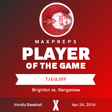 #23 TJ Egloff Player of the Game badge