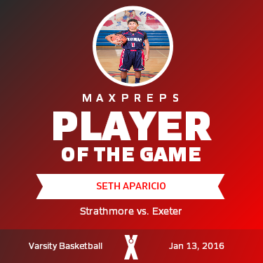 #1 Seth Aparicio Player of the Game badge