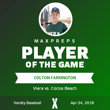#10 Colton Farrington Player of the Game badge