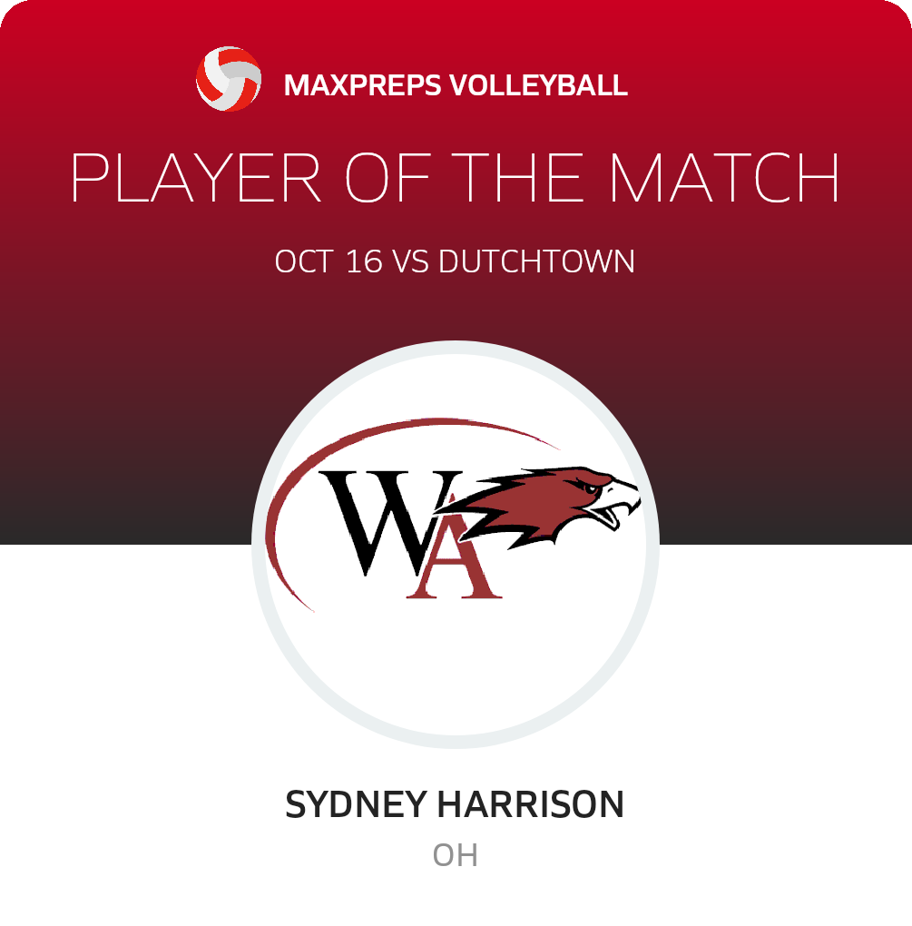 #9 Sydney Harrison Player of the Game badge