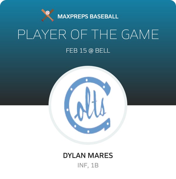 #9 Dylan Mares Player of the Game badge
