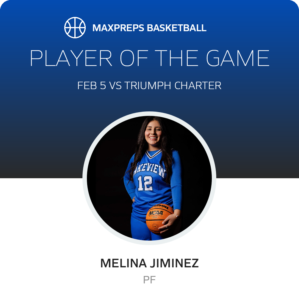 #12 Melina Jiminez Player of the Game badge