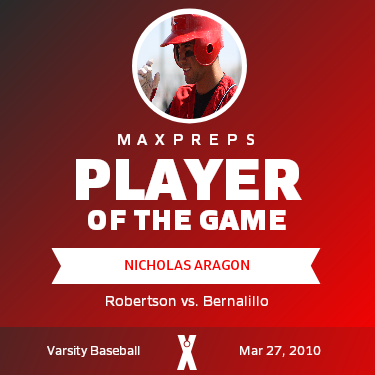 #17 Nicholas Aragon Player of the Game badge