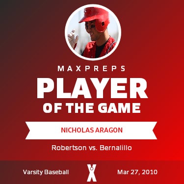 #17 Nicholas Aragon Player of the Game badge