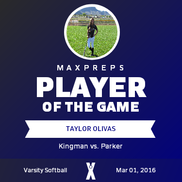 #9 Taylor Olivas Player of the Game badge