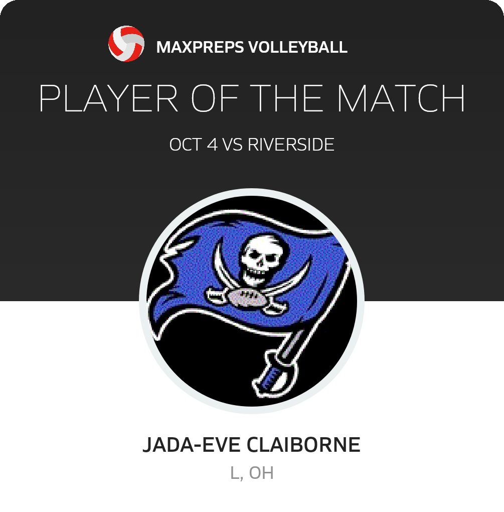 Jada-Eve Claiborne Player of the Game badge
