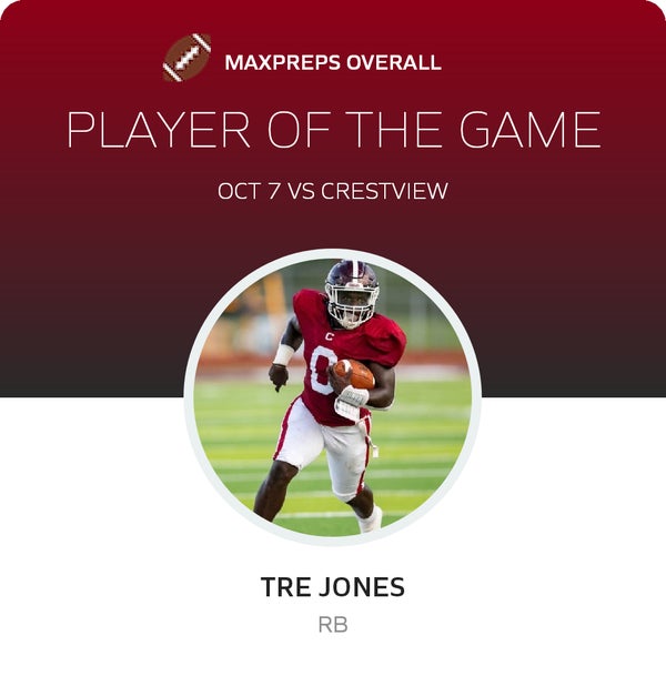 #0 Tre’avis Jones Player of the Game badge