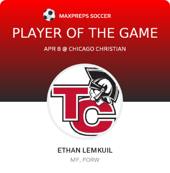 #10 Ethan Lemkuil Player of the Game badge