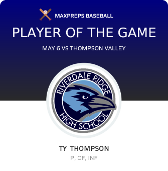 #11 Ty  Thompson Player of the Game badge
